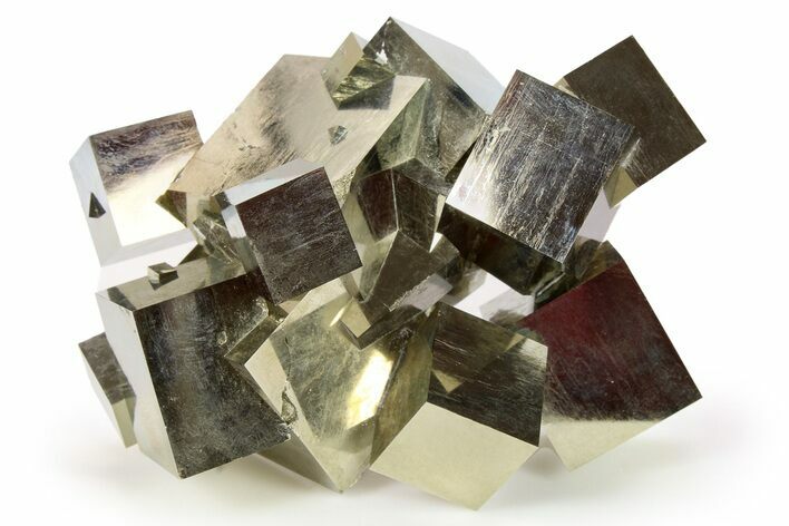 Amazing, Natural Pyrite Cube Cluster - Navajun, Spain #264490